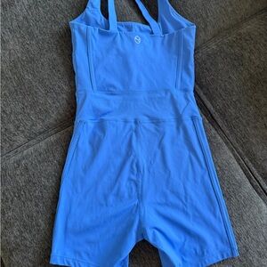 Blue Sleeveless Romper